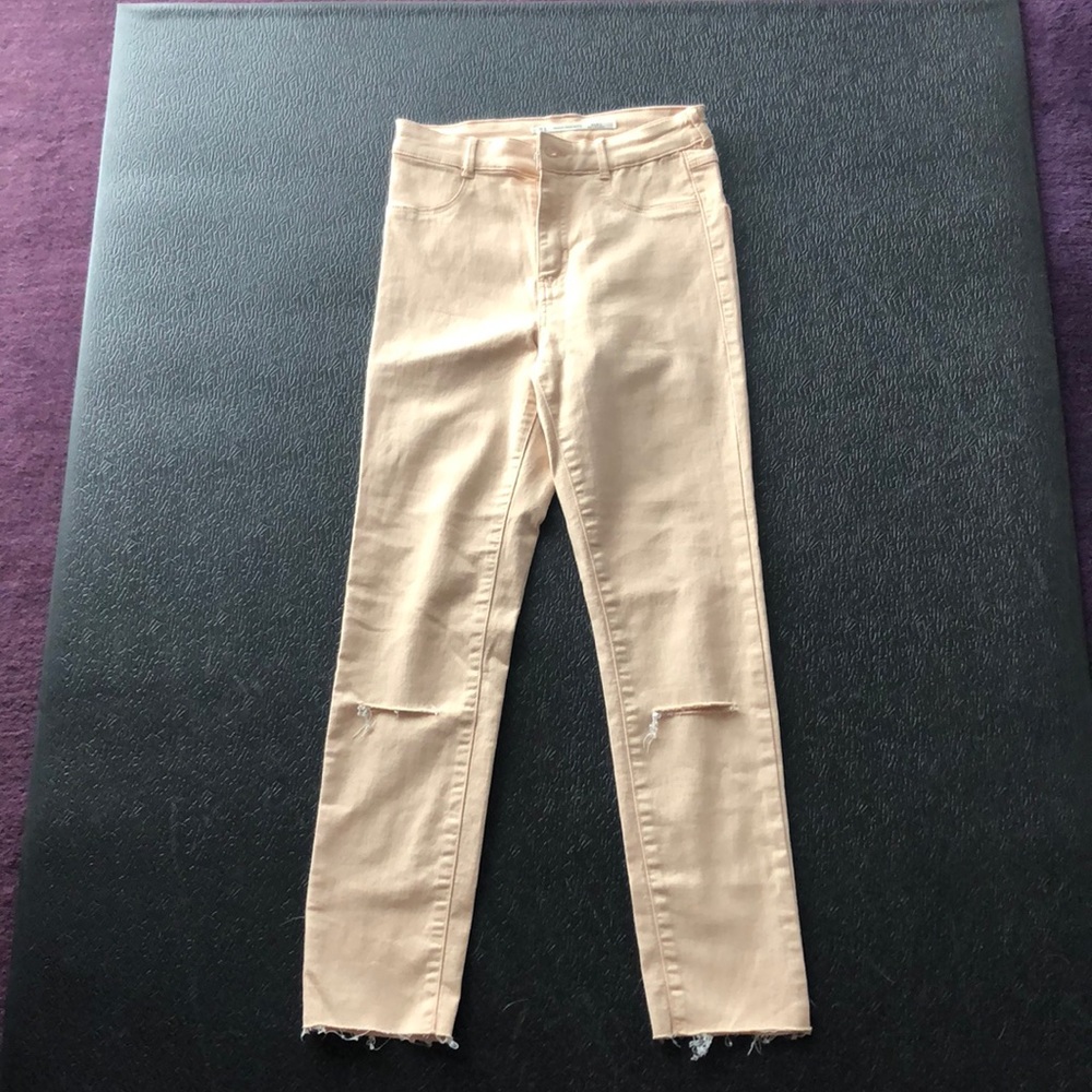 ZARA Peach Ankle Jeans